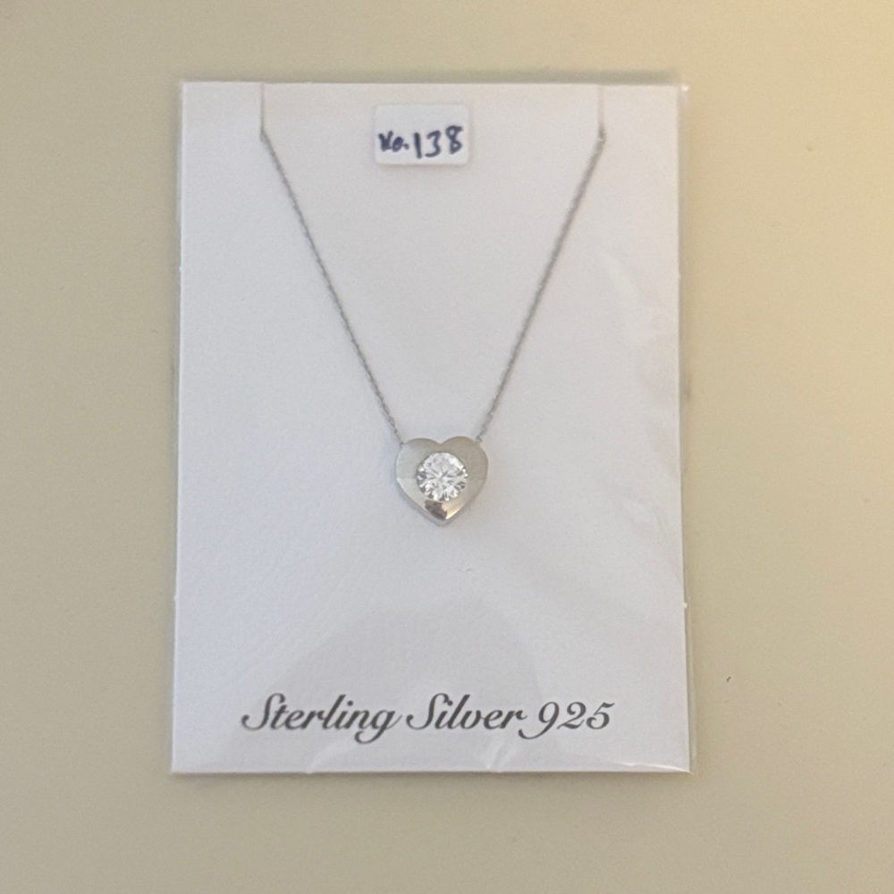 Sterling Silver Heart Necklace Sterling Silver 925